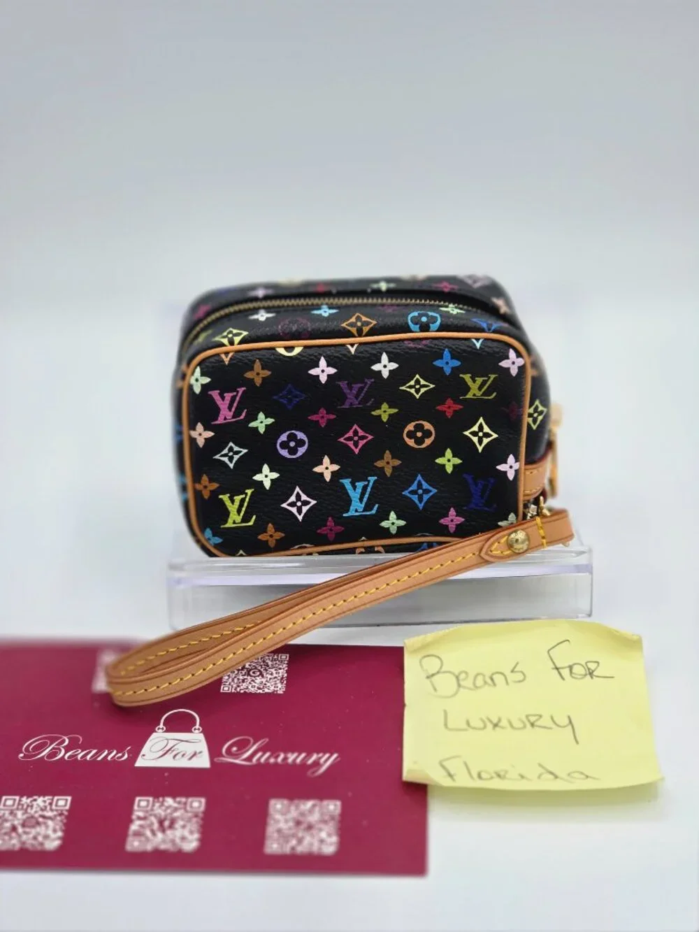 Louis Vuitton Monogram Multicolor Trousse Wapity – Black | Takashi Murakami